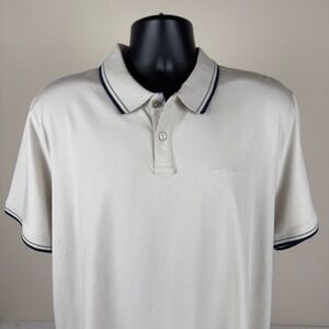 Ben Sherman Men's Oatmeal Tipped Polo Shirt BS34SK027 XL New $69